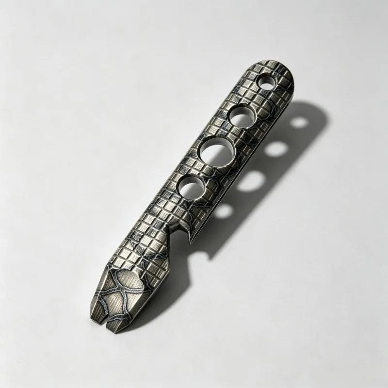 PioneerEDC Titanium Alloy Pry Bar Portable EDC Tool with Bottle Opener For Camping Hiking Comes With Gift Box