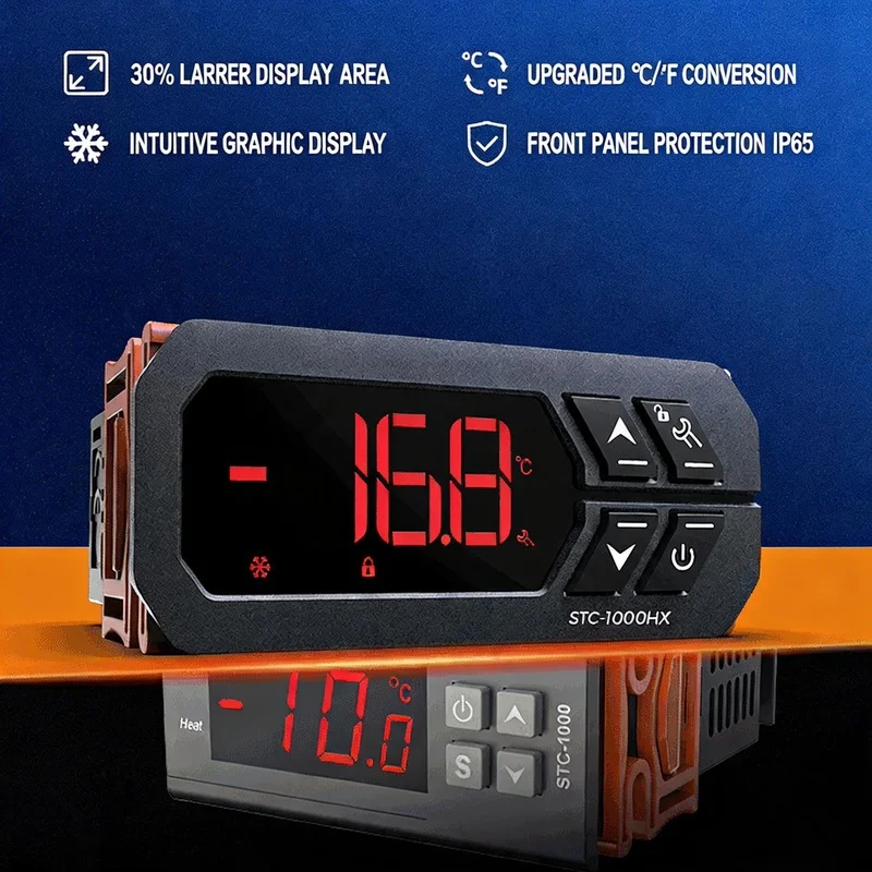 STC-1000HX Temperature Controller Thermostat Aquarium Incubator Seafood Machine Heating Cooling Auto Switch 220V Digital