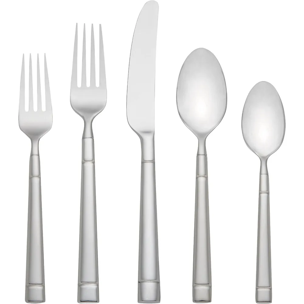 

fair harbor flatware set, 18/10 stainless steel, 45-piece