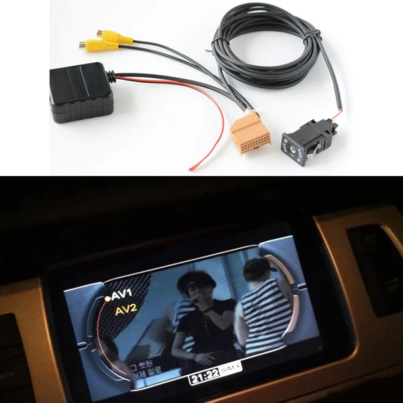 

12V MMI 2G Car Bluetooth AUX Cable Adapter Wireless AV/AV2 For Q7 A6 A8 2006-2008 J523