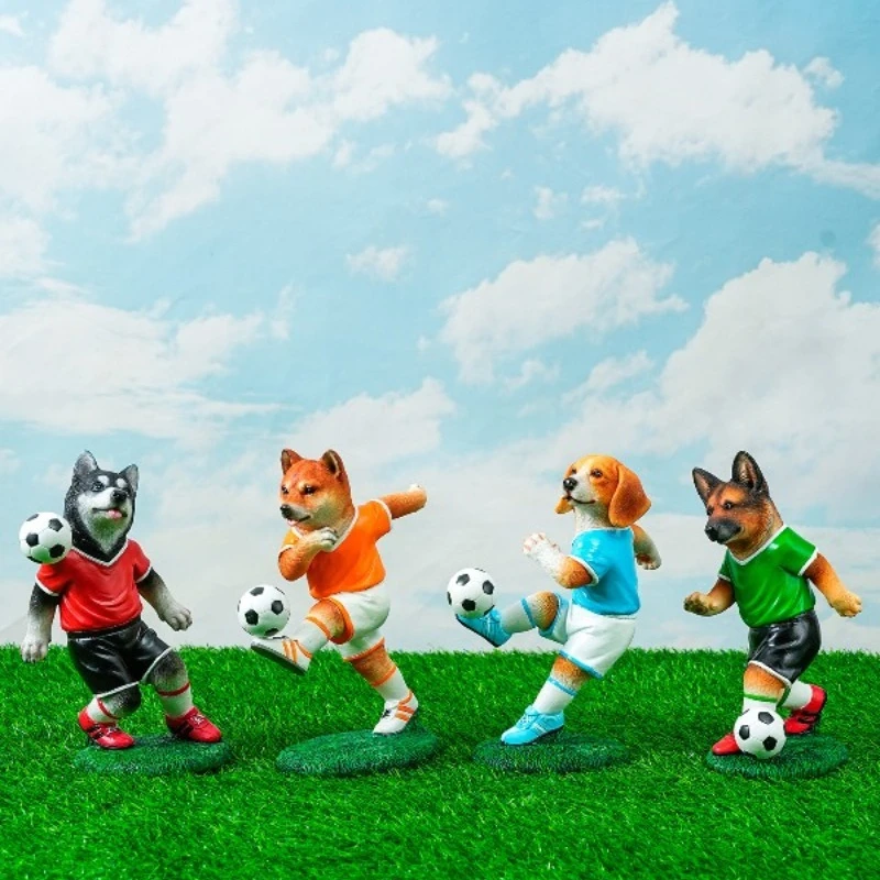 Creative Football Ornament Animal Puppy Model Living Room Study Office Desktop Decoration Unique Design For Home Decor Gift