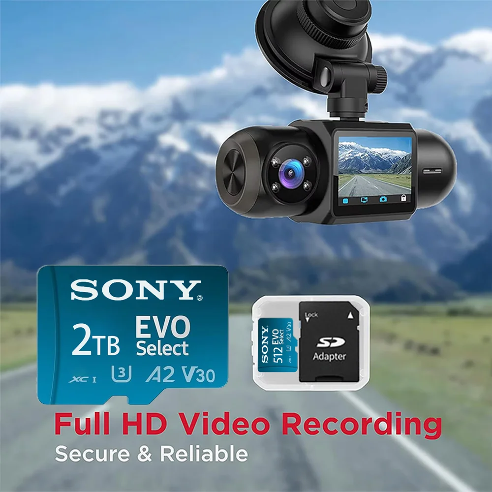 SONY Micro TF Sd-kaart mini SD-geheugenkaart 2TB 1TB 512GB 256GB U3 V30 4K Volledige Geheugen Flash Kaarten Voor Telefoon Computer Camera