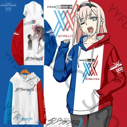 Anime Darling In The Franxx Hoodie Zero Two Same Hoodies Sweatshirt Men Women Pullovers New Harajuku Cartoon 02 Cosplay Clothes