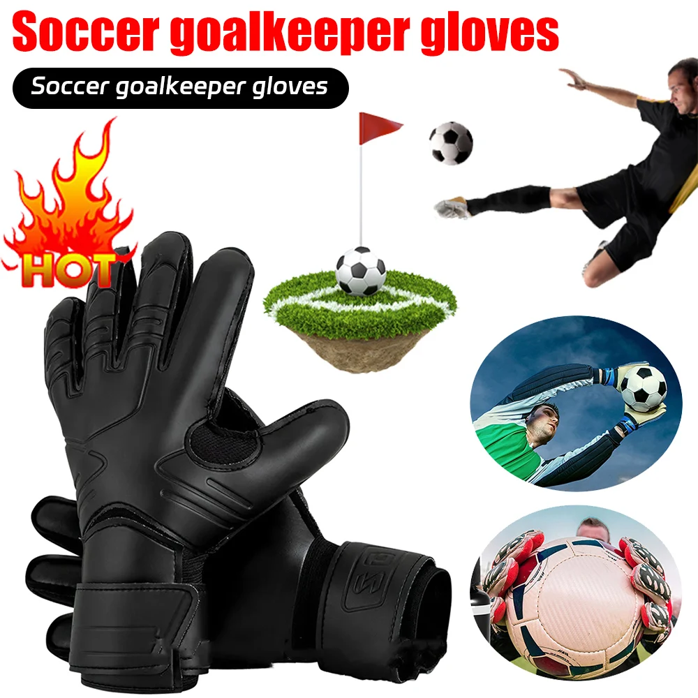 Size 5/6/7/8/9/10 Finger Save Goalkeeper Gloves Football Latex Guard Grip Protection Kids Adults Soccer Fingerave Goalie Glove