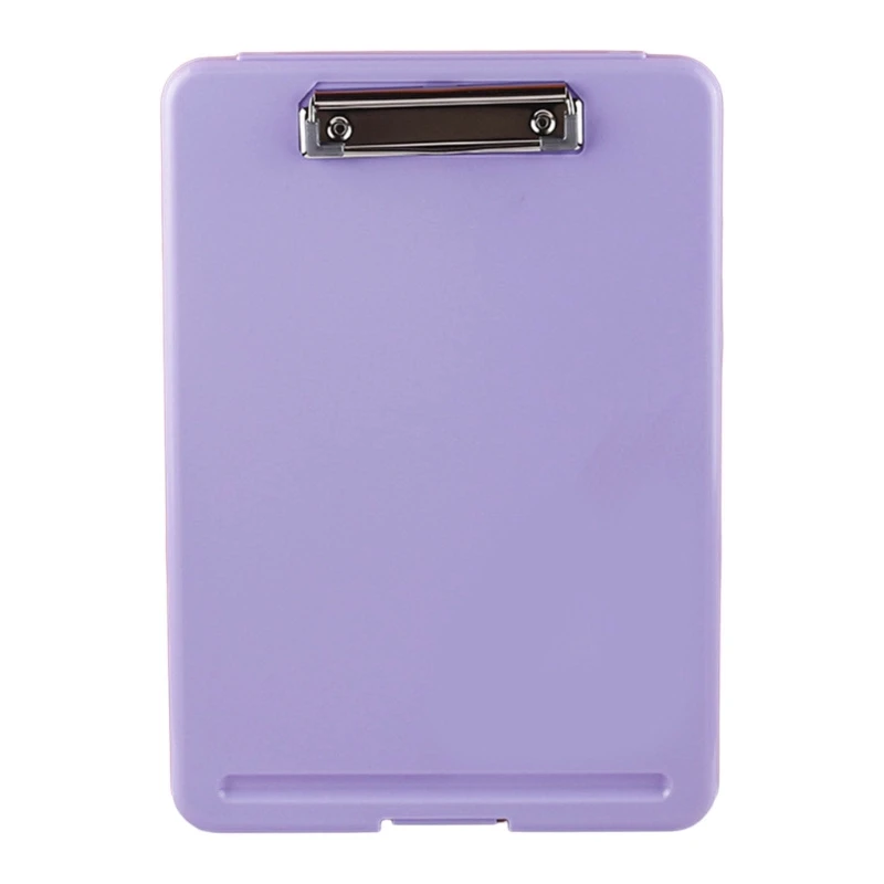 Multifunctional File Folder with Clipboard Waterproof File Organiser Box Plastic Writing Pad for Student Teacher School