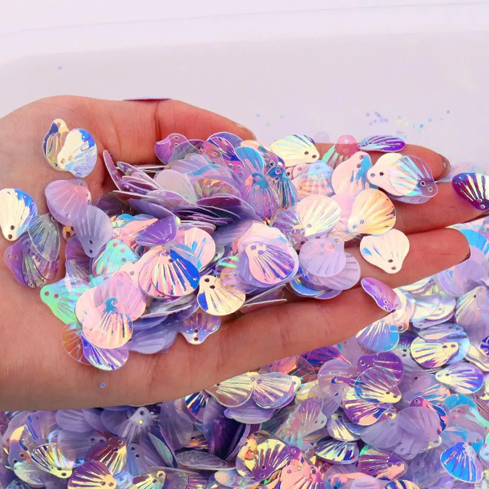 13mm Mermaid Flake Glitter Powder Fish Scales Eye Makeup Sequins Eye Corner Stickers Shell Sequins Face Shinny Gel Pigment