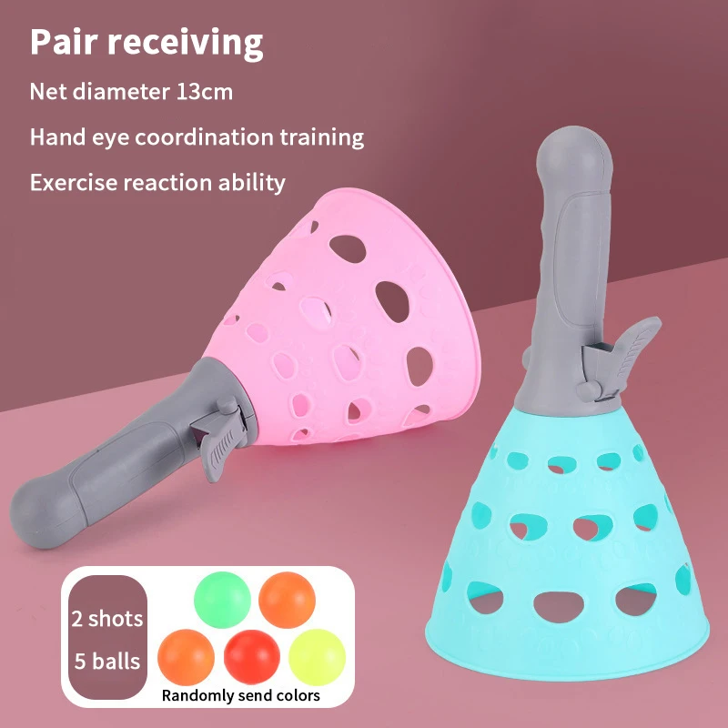 مجموعة واحدة من معدات التدريب على تحسس الكرة والدبابيس بين الوالدين والطفل في الهواء الطلق للأطفال طرد ممتع لالتقاط لعبة رمي إطلاق الكرة