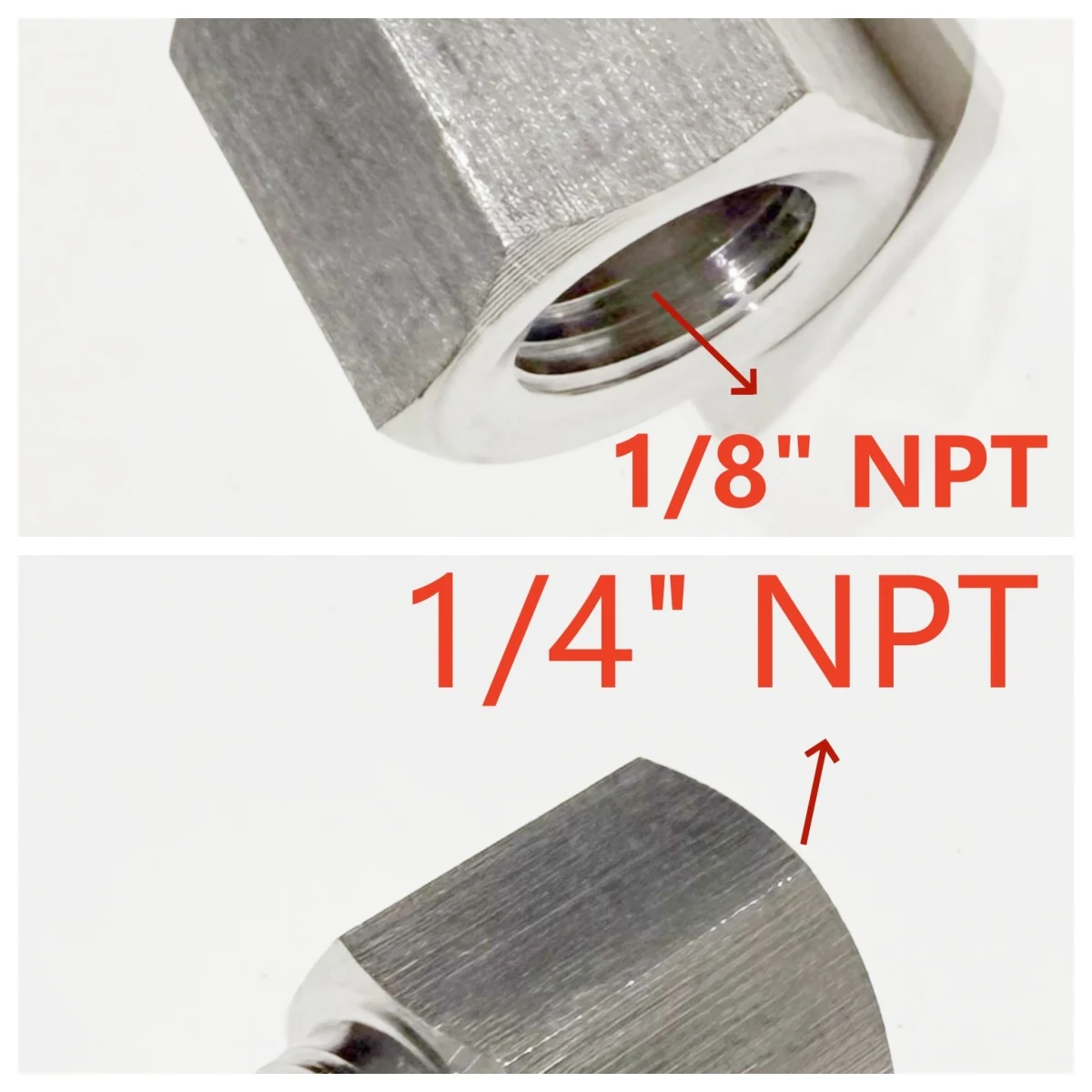 

NPT 1/8" 1/4" Female To M10 M12 M14 M16 M20 Male Thread 304 Stainless Steel Pipe Fitting Adapter High Pressure Reducer Coupler
