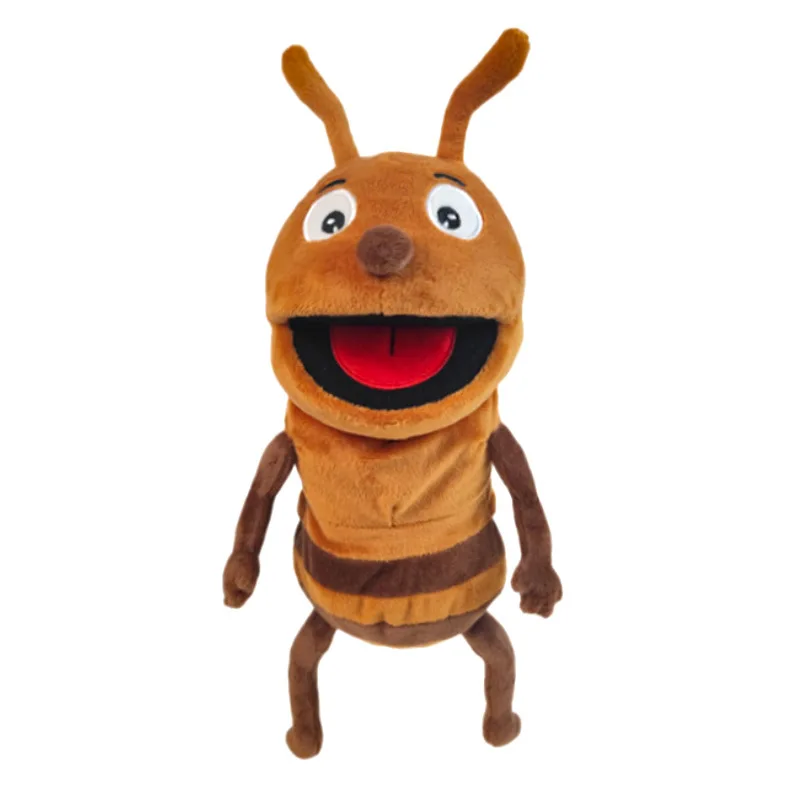 Jouet en peluche mignon de la série des insectes de dessin animé pour enfants, marionnette à main amusante, heure du coucher, jouets de conte, la bouche peut bouger, nouveau