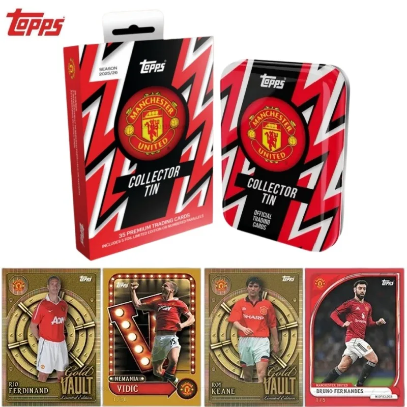 topps-genuino-2025-26-manchester-united-caja-coleccionable-de-tarjetas-de-futbol-edicion-limitada-tarjetas-coleccionables-regalos-caja-original