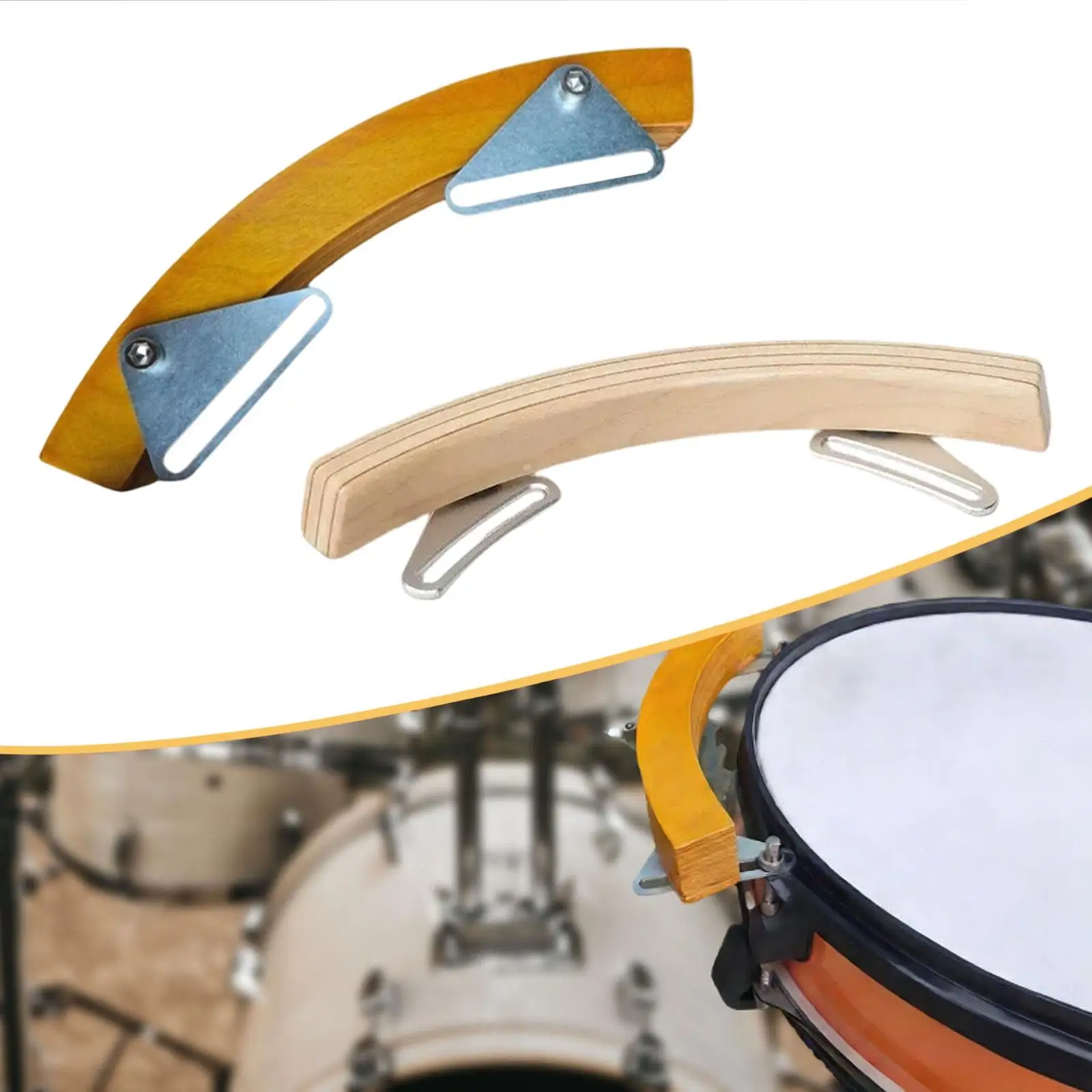 Drum Kit Rims Device Percussion Block Wood Material for Beginners Small Drum Prop Enhancing Sound Effects