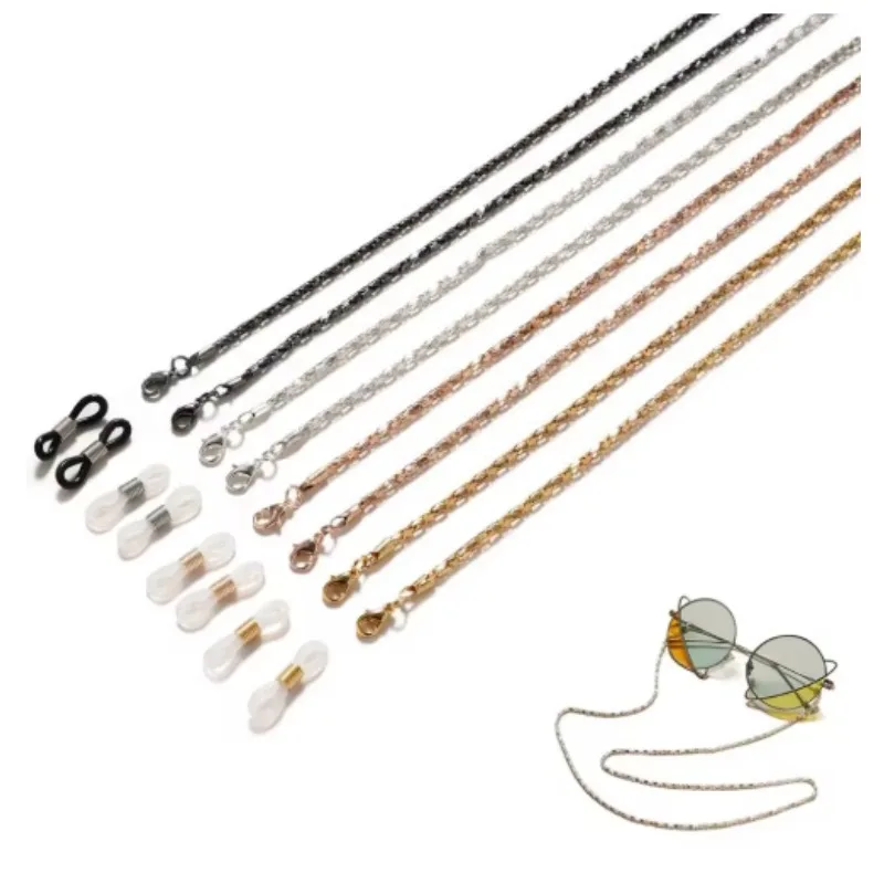 Fashion Non-slip Glasses Chains Metal Diamond Beads Hollow Sunglasses Lanyard Mask Lanyard Reading Glasses Chain Women Men