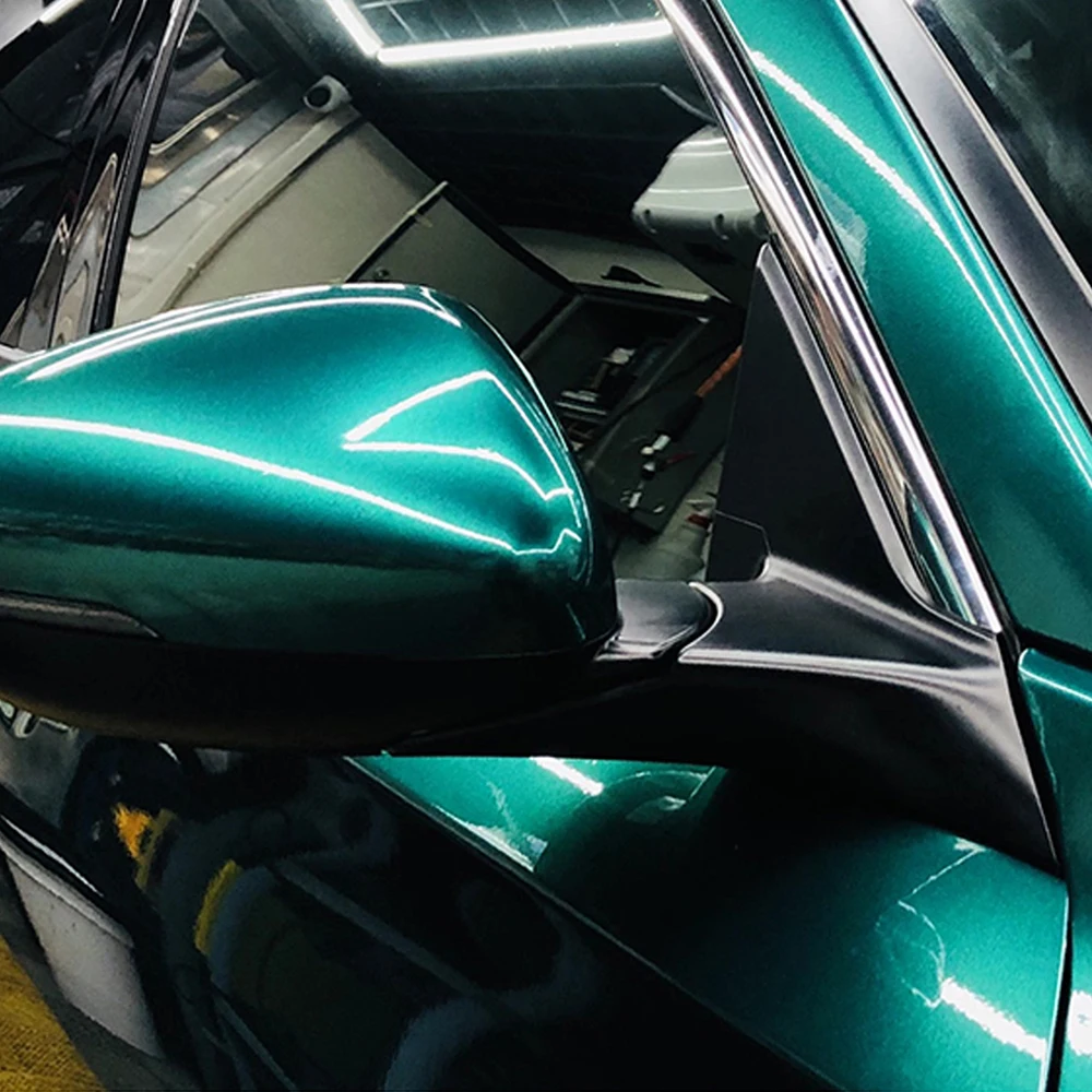 Wrapmaster 5M/10M/17M High Performance Low Tack Glue PET Matal Emerald Green Vinyl Wraps Auto Wrappen