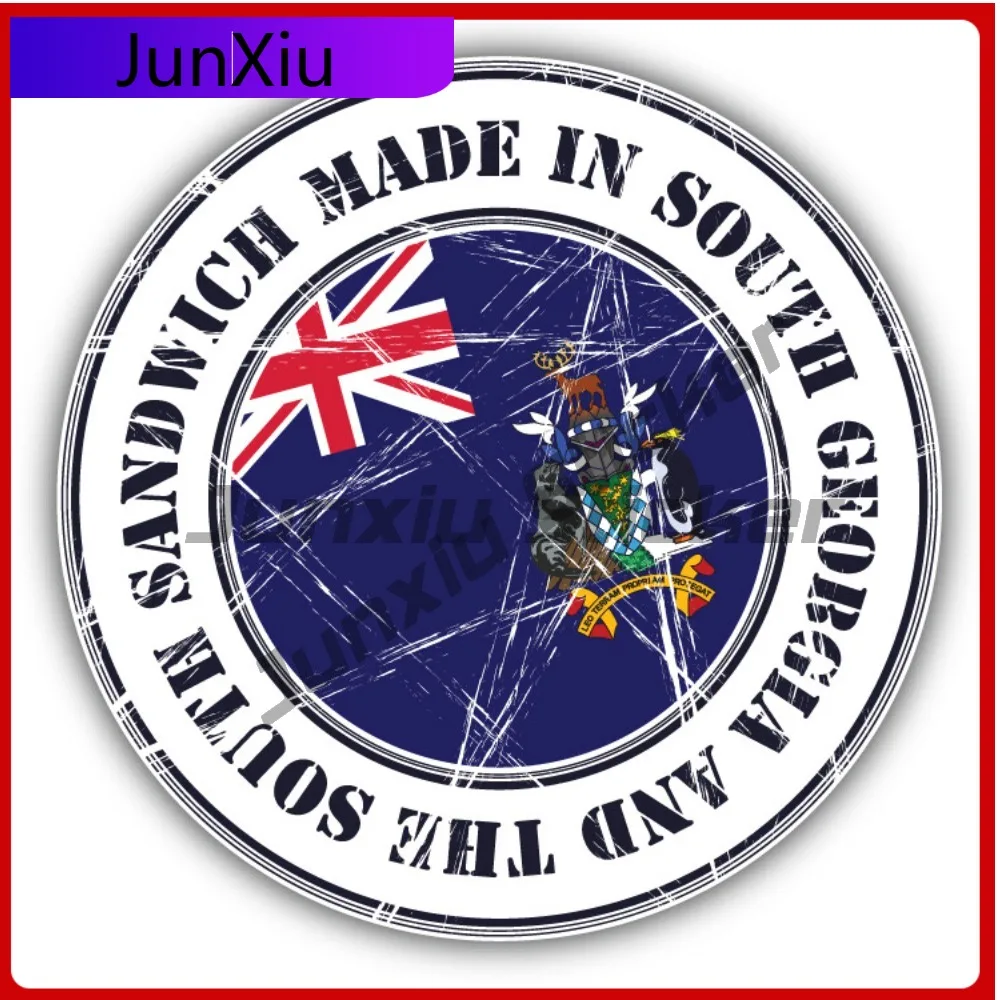 

Made In South Georgia Grunge Flag Stamp Car Decal Bumper Stickers Cute Style Bumper Use For Car Bumper Car Accessories Scratc