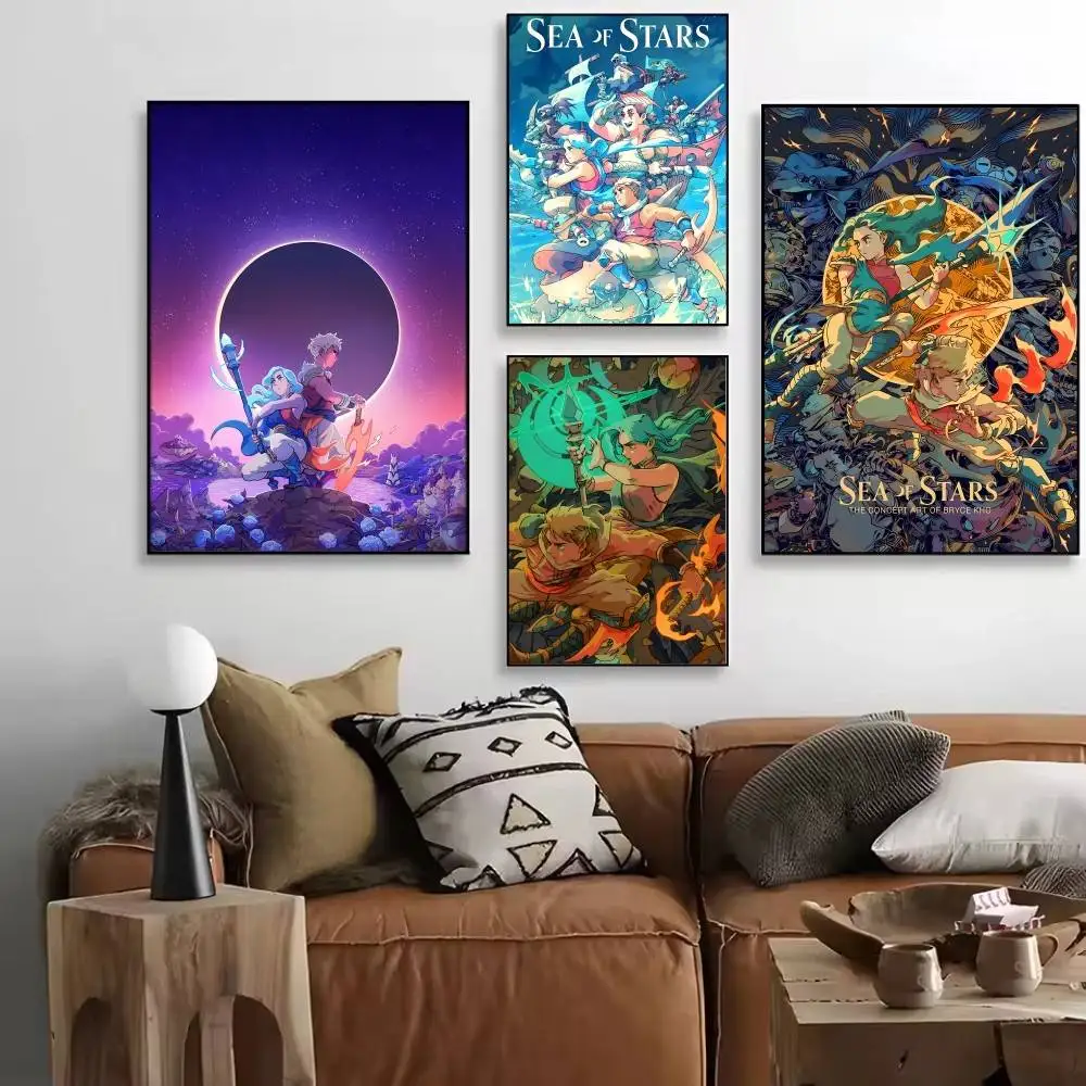 Anime Game S-Sea of Stars Manga Posters High Quality Self-adhesive Wall Art Decorations Color Prints Sticky