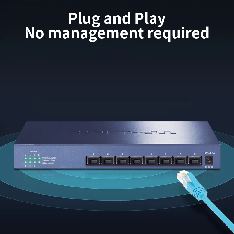 TP-Link 8 Port 2.5G SFP Port Ethernet Switch 2.5GBASE-T Network Switcher 2500Mbps Network التوصيل البصري والتشغيل TL-SH1008F #5