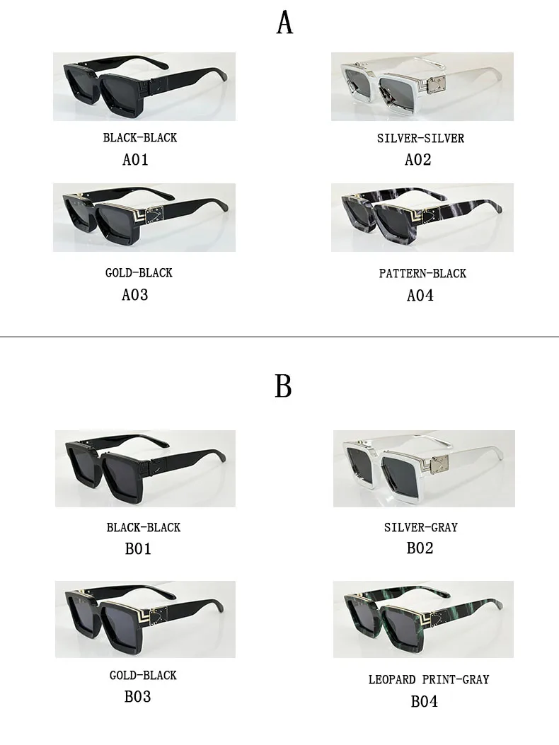 Millionär Quadratische Sonnenbrille Für Männer Retro Sonnenschutz Sonnenbrille Frauen Trendy Und Modische Vintage Mode Gläser Zonnebril – Detail 17