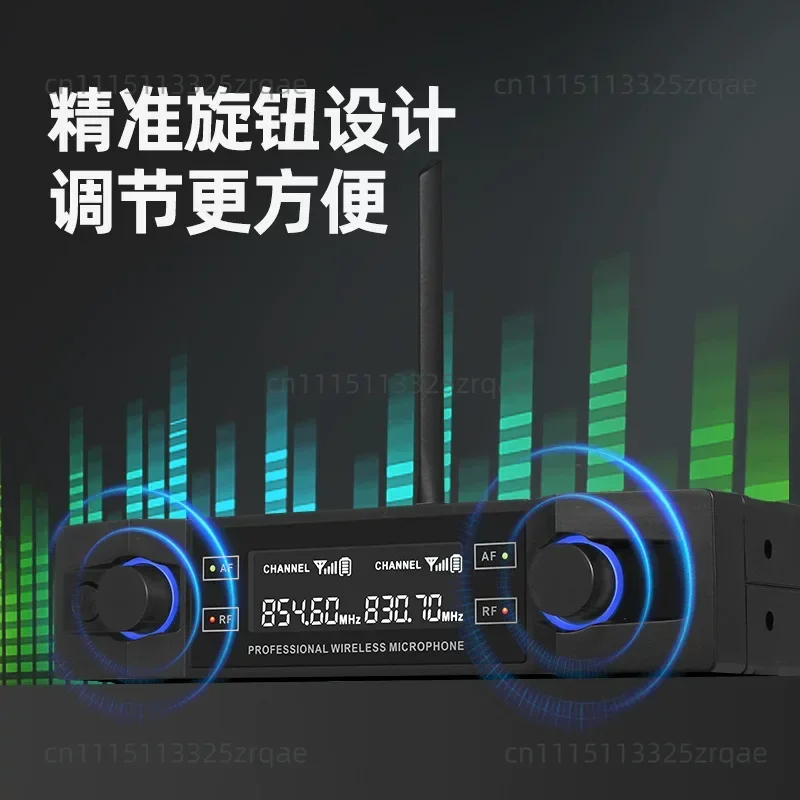 One To Two Handheld Wireless Microphone Microphone Plastic Machine Adjustable Frequency