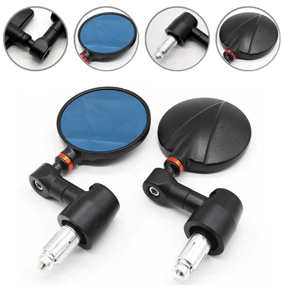 Nordson 22MM CNC Aluminum Motorcycle Black Round Handle Bar End Rearview Side Mirrors Racer For Honda Suzuki Kawasaki BMW KTM