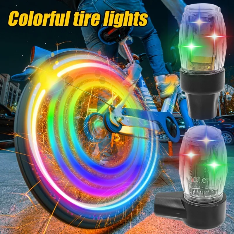 Motorbikes LED Tyre Valve Lamp Bulb Car Wheel Lights Rechargeable Glow-in-the-dark Spoke Lights Night Riding Car Accessories