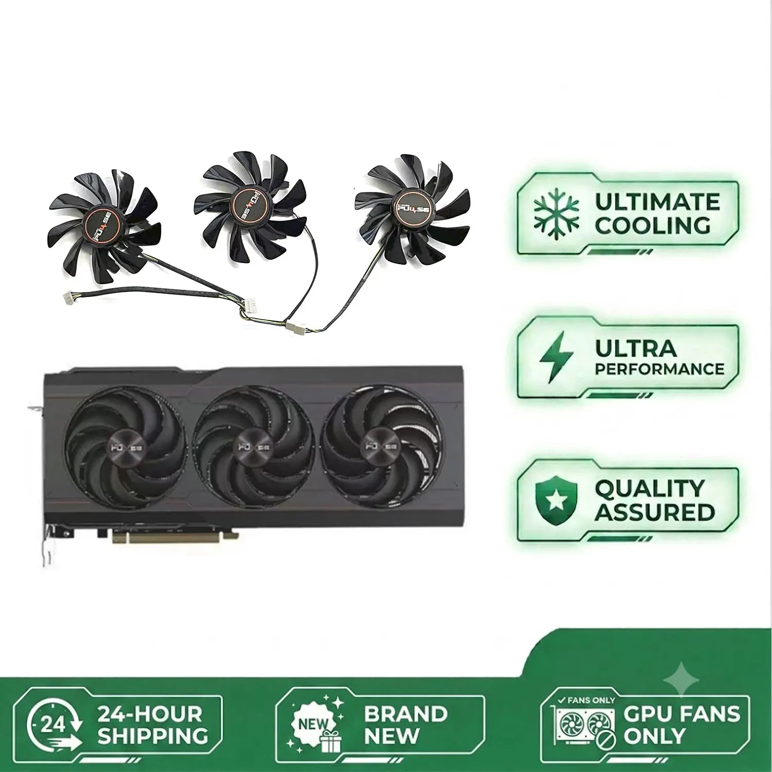 DIY replacement graphics card fan 85MM 4PIN for SAPPhiRE PULSE AMD Radeon RX 6800 6800XT gaming graphics card