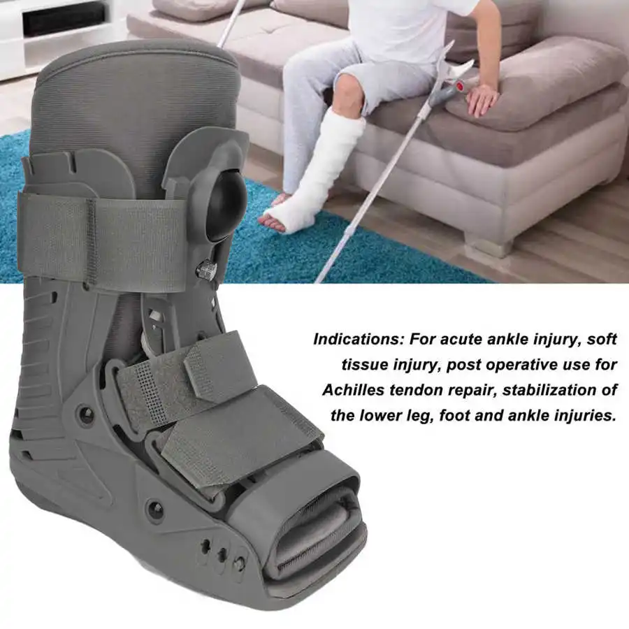 Inflatable Foot Drop Orthosis Foot Ankle Support Brace Foot Guard with Buckle Ankle Sprain Fixed Orthosis Plantar Fasciitis Wrap