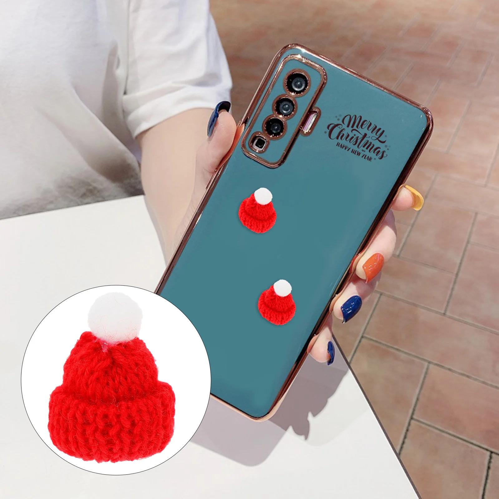 

10 PCS Gift Christmas Hat Accessories Man Decor Assorted Color Mini Wool Knitted Hats