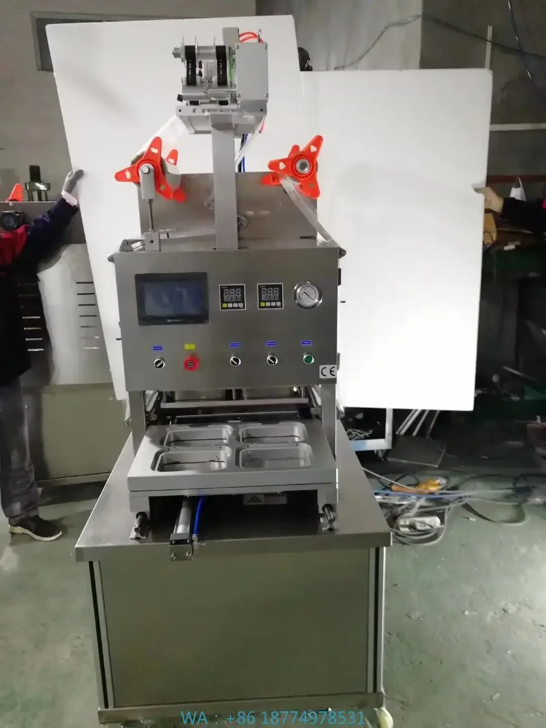 Heat Sealing Milk Tea Cup Machines Lunch Box Food Packing Plastic Sealer MachineFully Automatic Cup Sealing Machine