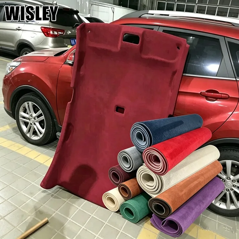 Premium Suede Roof Lining Headliner Fabric Foam Material for Car Interior Upholstery Repair Ceiling Sky Fabrics Cloth DIY