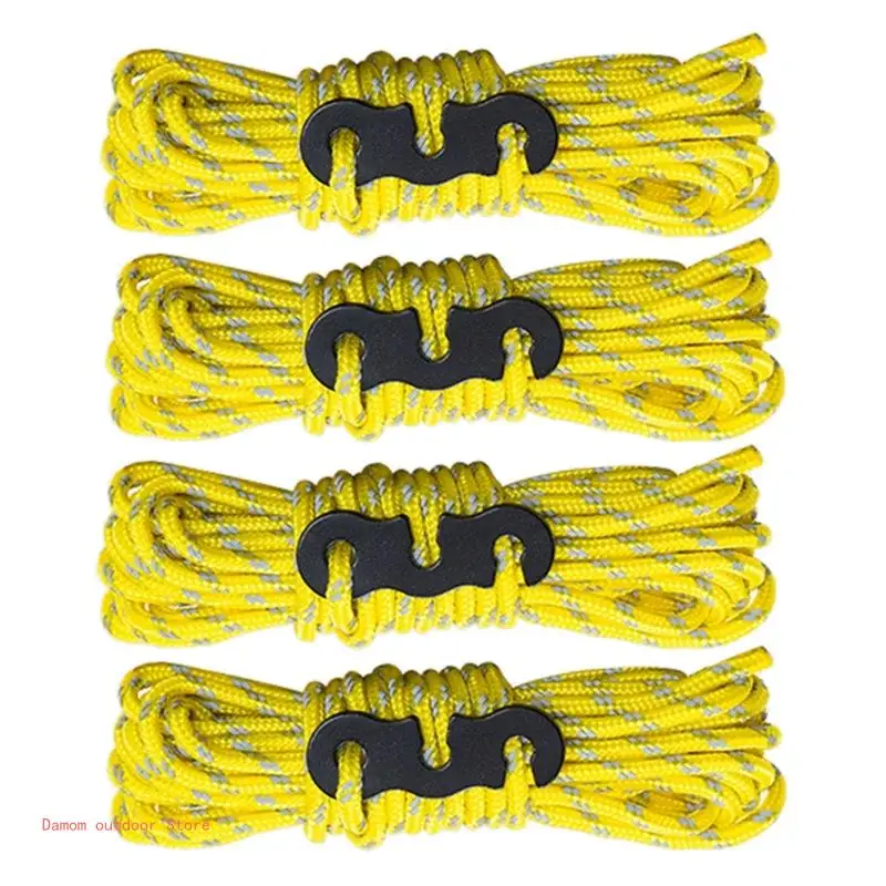 Guy Rope, 3mm Tent Guy Line 13ft Reflective Cord Guy Line Tent Guide Rope for Awning Camping Reflective Tent Guy Rope