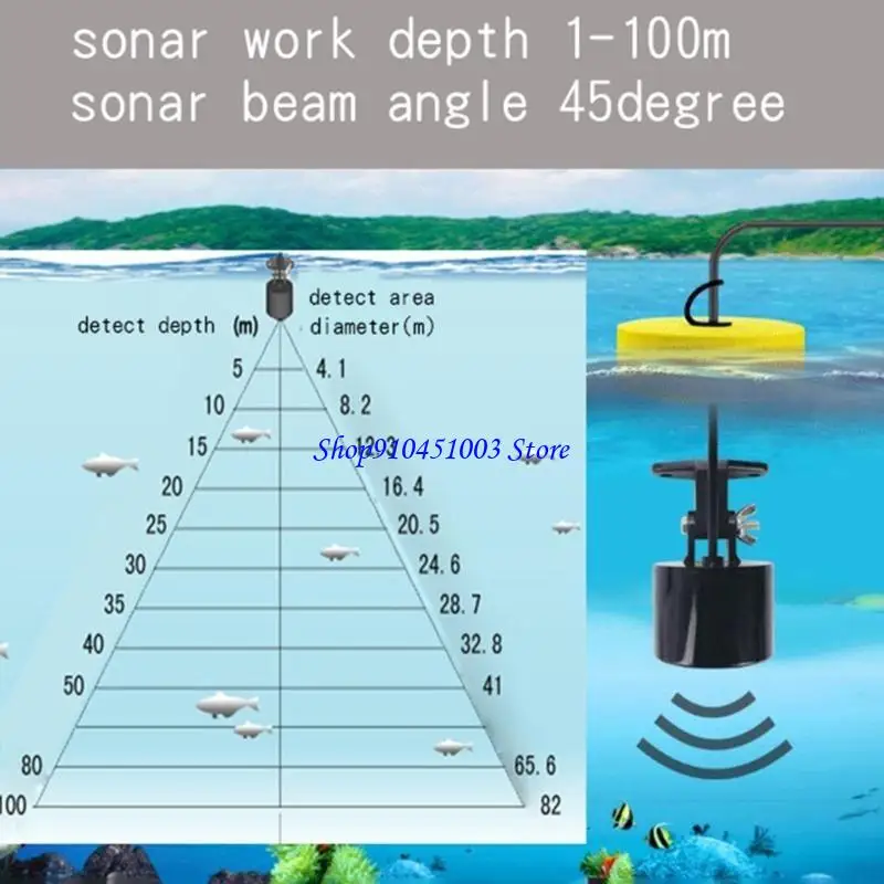 

77HC Portable Fish Finders with Depth Readout Fish Alarm Wire Fishing Sonar Sensors Fishing Alarm for Fish Depth Detection