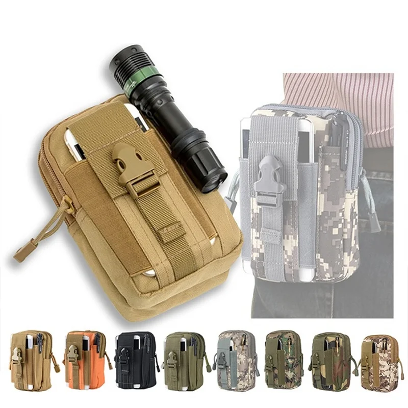 Outdoor Sport  Molle Pouch Belt Waist Pack Bag Phone Holder Case Outdoor Camping Climbing Running Hunting Small EDC Bags