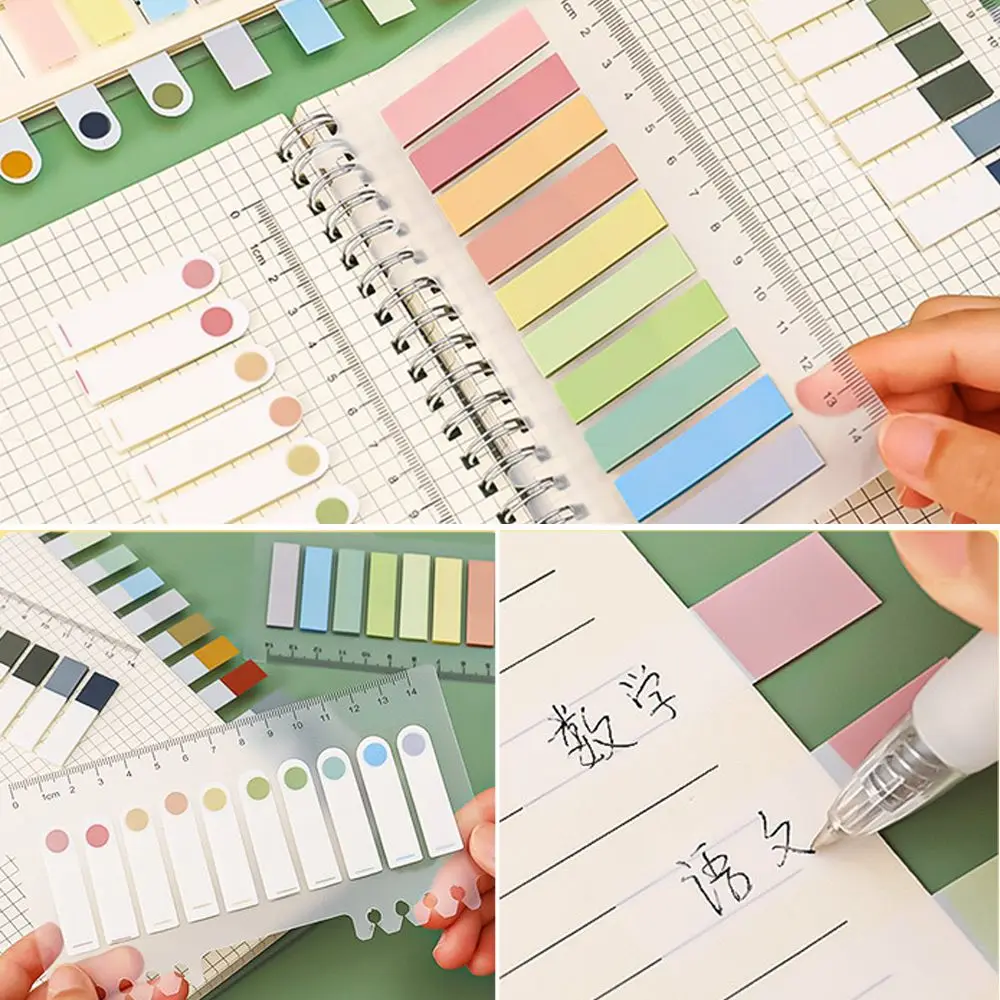 Self Adhesive Morandi Color Markers Paper Index Stickers Bookmarks Notepad Flags Tabs Colorful Sticky Notes Label Note Memo Pad