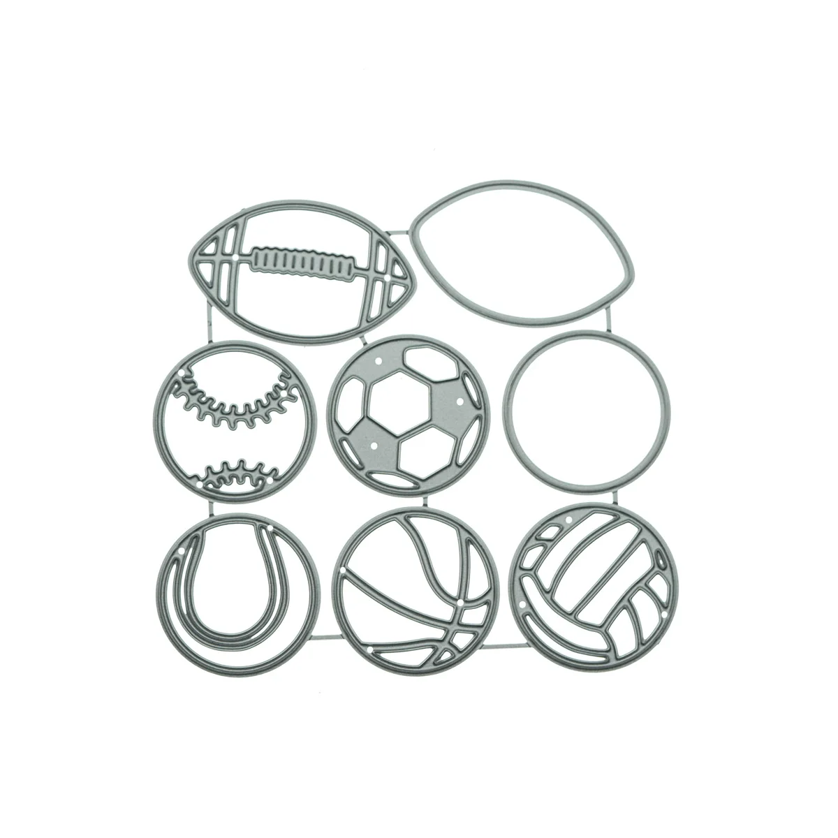 Corte de metal morre para DIY Art Card, Bola Sport Set, basquetebol, futebol, rugby, Scrapbooking, Craft Paper, Decoração Die Cutter