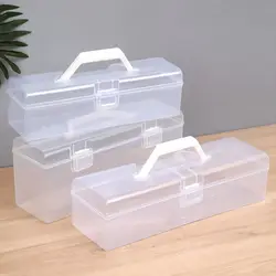 Multi-Function Plastic Storage Box Portable Clear Jewelry Case Sundries Container Kitchen