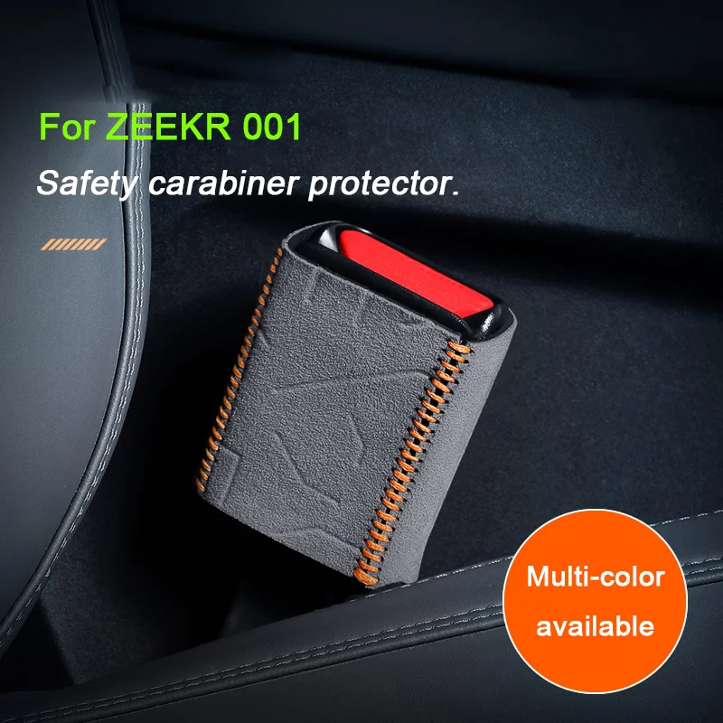 

A lcan tara For ZEEKR 001 007 009 7X X，Car Front Rear Row Seat Belt Plug Buckle Cover Suede Sheath Protective Cover Accessories