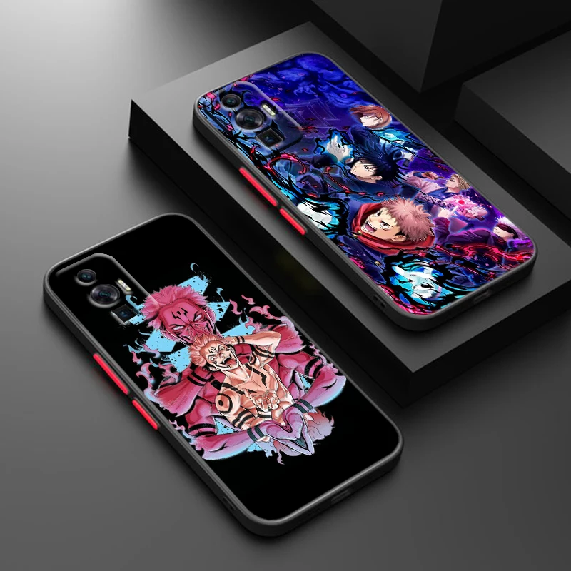 Anime Jujutsu Kaisen Cool per Redmi 13C K60 K50 K40S K20 12C 11A 10X 10C 10A 9C 4G 5G NFC Plus Power glassato traslucido