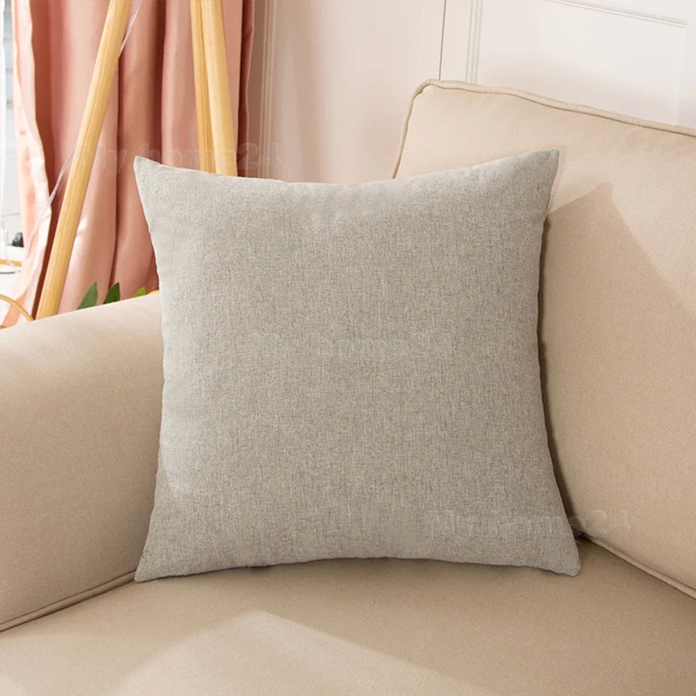 Universal 40*40 45*45 50*50 Pillow Cover Cotton Linen Plain Pillowcases Decorative Living Room Cushion Covers For Sofa Home Car