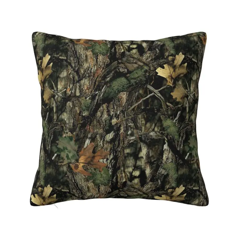 Custom Mossy Oak Tree Camouflage Camo Pattern Luxury Throw Pillow Cover Car Cushion