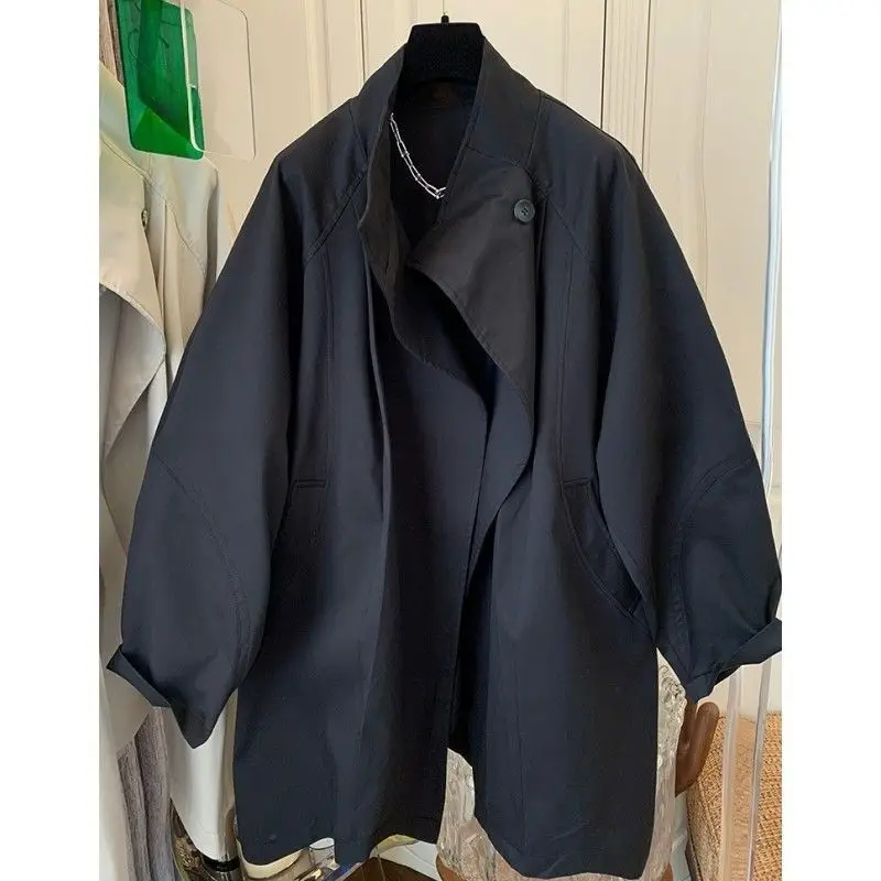 

Модный плащ, свободный модный топ среднего и длинного топа, женская одежда, новинка весны 2024, пальто