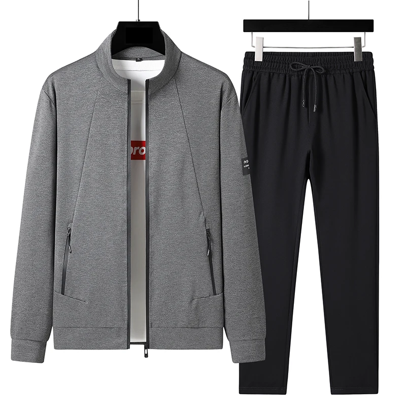 Plus Size 7xl 6xl Men Tracksuits Long Sleeve Spring Hoodie Suit Casual Menswear Jacket And Pants 2 Pieces Set Autumn Sportswear