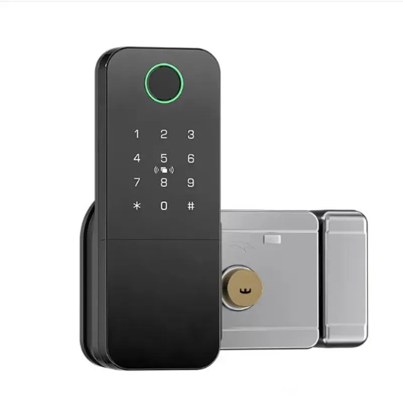 Fingerprint Password Lock for Iron Wooden Doors Access Control Anti Theft Smart Lock for Rental Rooms Old Door Security