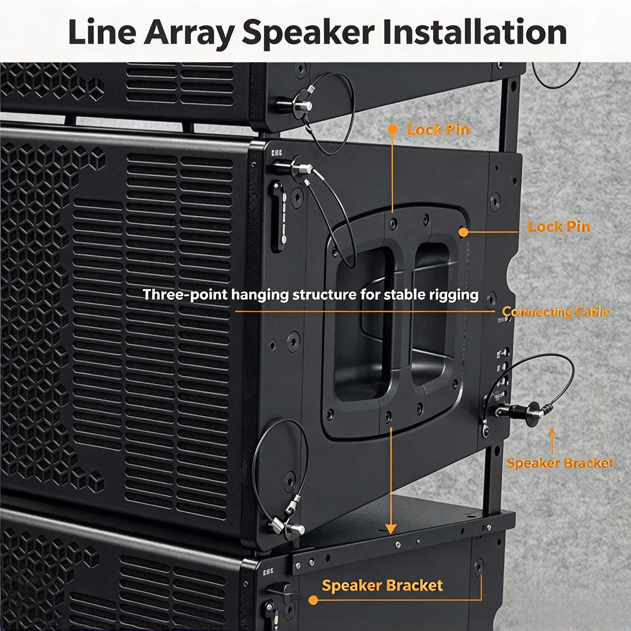 Linear Array Audio Pendant Aluminum Profile Pendant Linear Array Box Hanger Professional Speaker Accessories