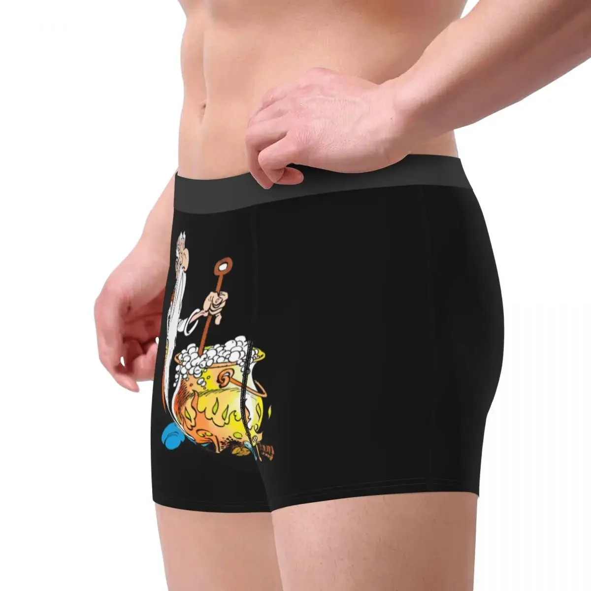 Men's Asterix And Obelix Anime Boxer Shorts Panties Soft Underwear Cartoon Homme Humor S-XXL Underpants