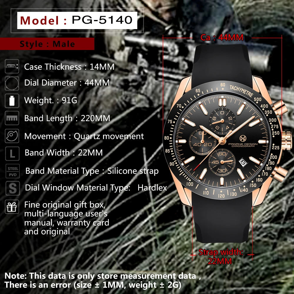 PAGANI DESIGN 2022 Männer Quarzuhr Mode Multifunktions Chronograph Bewegung Military Sport Uhren Leder Reloj Hombre Neue