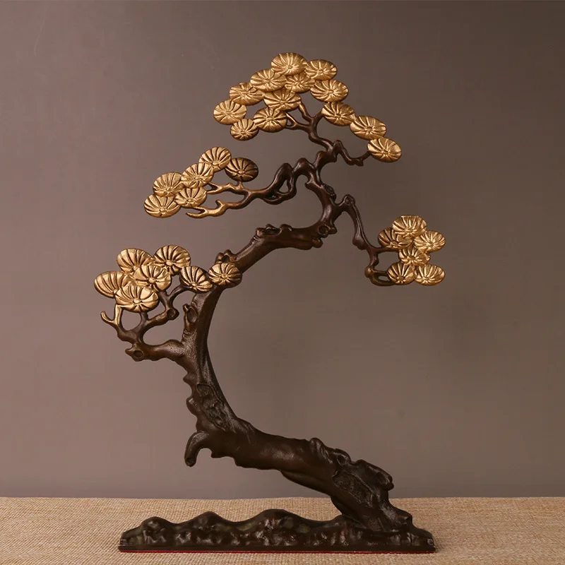 Copper Pine Antique Copper Tree Decoration Household Incense Burner Gift Factory Wholesale Home Decoration Copper Decoration Who