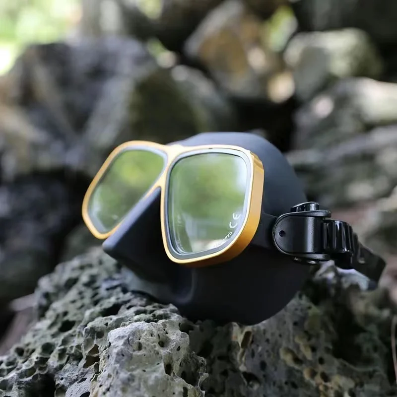 Gafas de buceo gratis, máscara de Gel de sílice líquida de aleación Similar a Apollo, Kit de tubo húmedo, equipo de esnórquel de volumen Ultra bajo