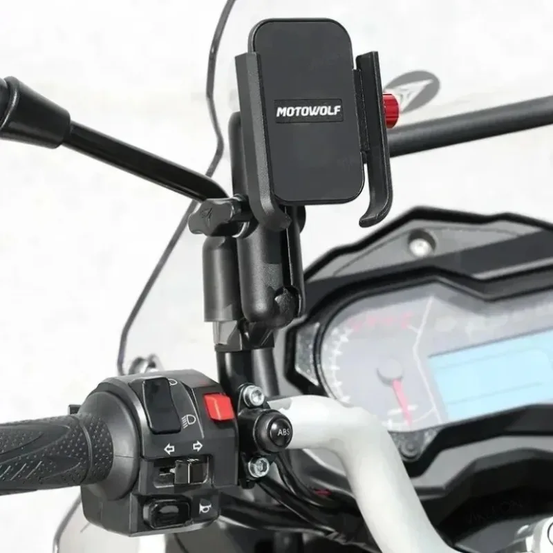 360 ° Rotation Motorrad Fahrrad Telefon Halter Stehen Aluminium Legierung Cellphne Halterung Mit USB Ladegerät Port 12-24V Motor Bike mount
