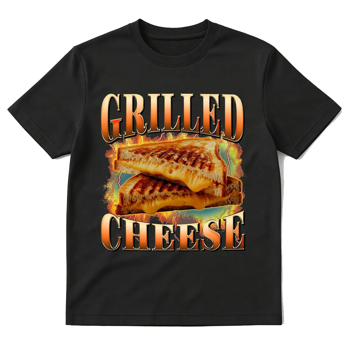 Grilled Cheese Funny Sandwich Graphic T-shirts Men's Fashion Cotton T-shirt Harajuku Short Sleeve Oversized T Shirts Streetwear
