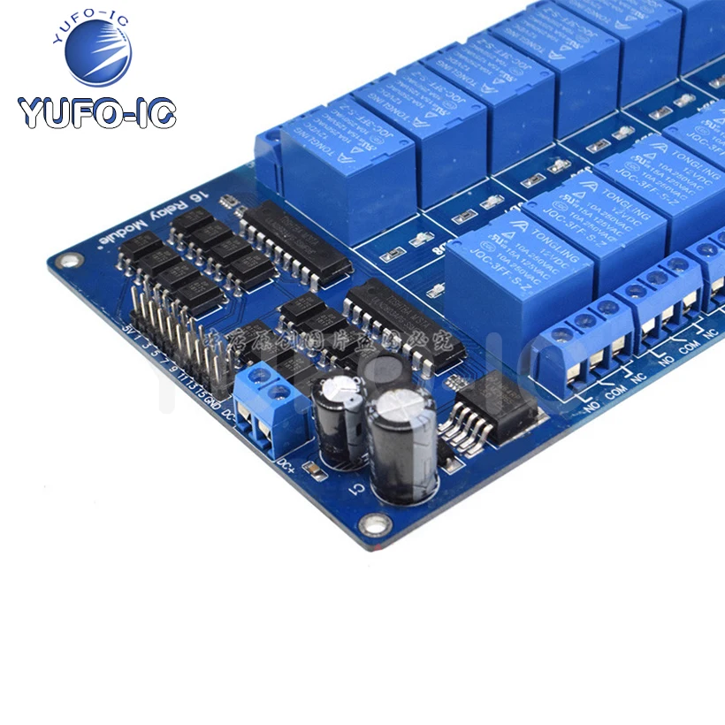 Free Ship 2pcs 16-Way 12V Relay Module Relay Control Panel With LM2576 Power Trigger Board Optocoupler Protection